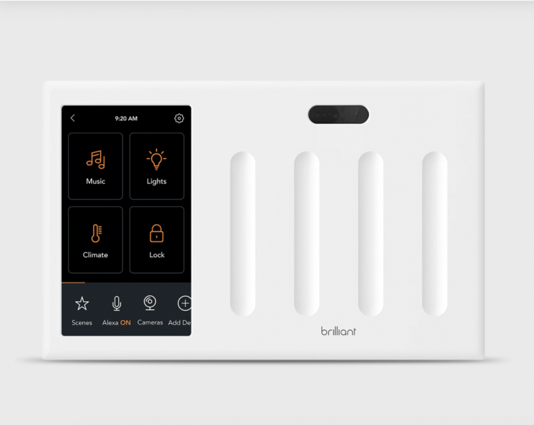 Brilliant Four switch light control panel smart features