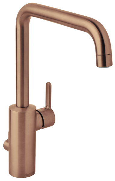 Damixa Silhouet kitchen Faucet with diverter brushed copper silo