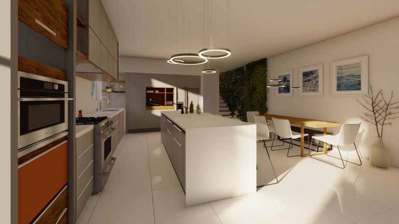 SYMBI Homes Duplex Project Rendering Kitchen Cabinets Alternate