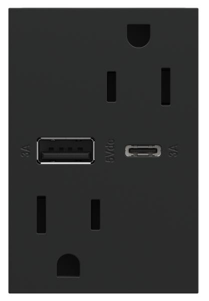Legrand Adorne Ultra Fast USB Outlet black