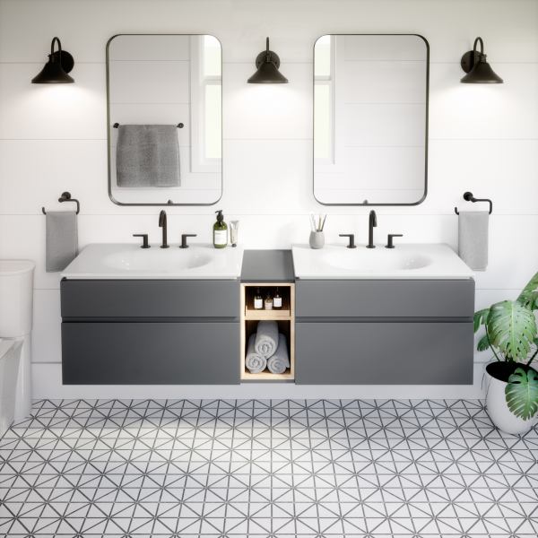 Studio S modular wall mount bathroom vanity